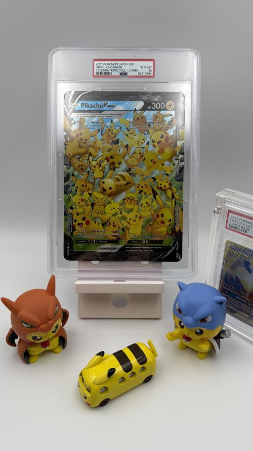 2021 POKEMON BLACK STAR PROMO PIKACHU V-UNION CELEBRATIONS COLLECTION SWSH142 JUMBO PSA 10 - image 1