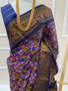 Kalamkari Sungudi Saree - image 1