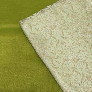 Apple Green Tissue Saree - image 2