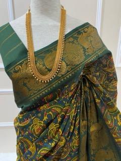 Kalamkari Sungudi Saree - image 1