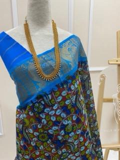 Kalamkari Sungudi Saree - image 1