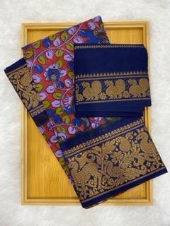 Kalamkari Sungudi Saree - image 2