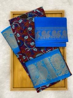 Kalamkari Sungudi Saree - image 2