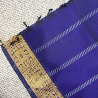Cotton Silk (Contrast pallu & blouse) - image 3
