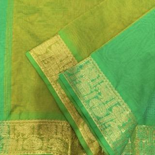 Cotton Silk (Contrast pallu & blouse) - image 1