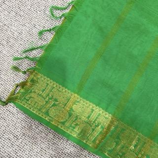 Cotton Silk (Contrast pallu & blouse) - image 3