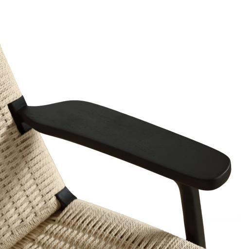 Scandinavian Black Frame Lounge Chair - image 4