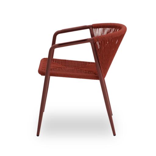 Red Handwoven Technorattan Chair - image 3