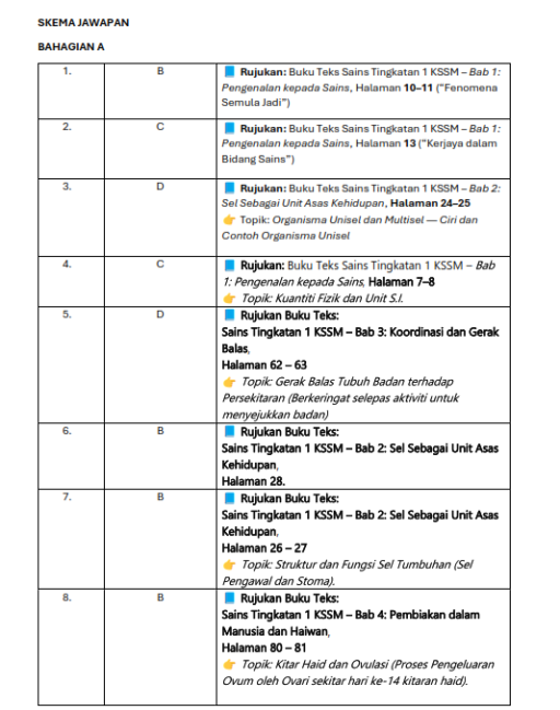 RAMALAN PECUTAN SAINS TINGKATAN 1 - image 4