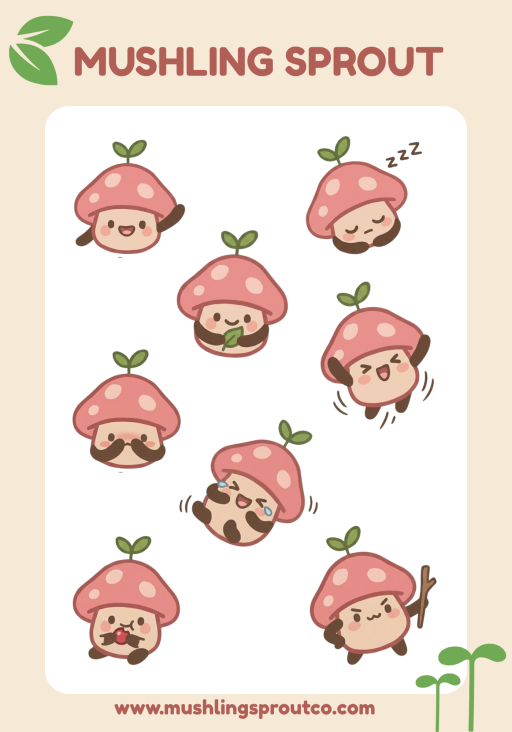 MUSHLING SPROUT Sticker Sheet - image 2
