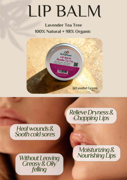 ByOrgMeans Organic Lip Balm 20g (Lavender Tea Tree) - image 2