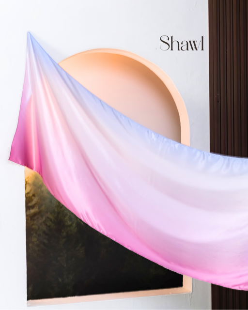 Ombre Pink Shawl : 2m x 0.7m - image 2