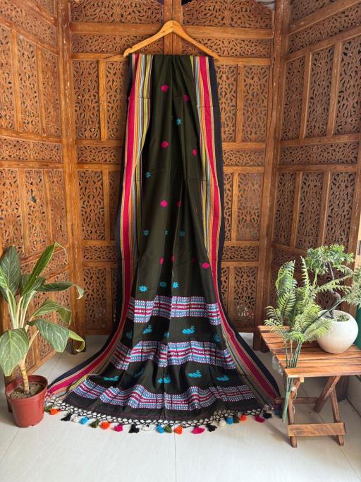 Bengal Handwoven Cotton Saree - image 1