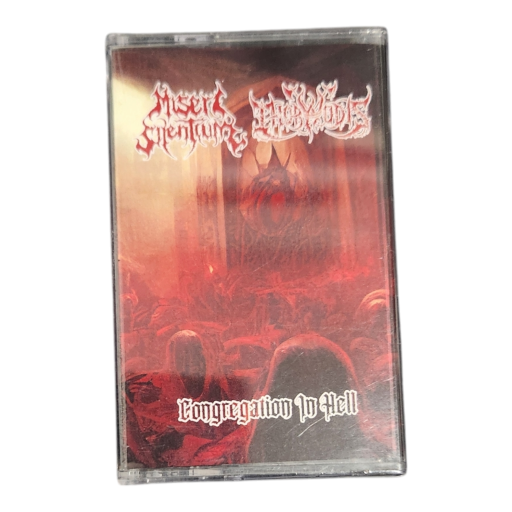 [Black Metal] MISERI SILENTIUM / THORYVODIS - Congregation in Hell Tape (New) - image 1