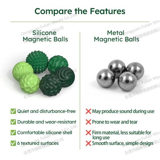 Silicon Magnetic Ball Fidget Finger Stress Relieve Sensory Focus Anxiety - image 9