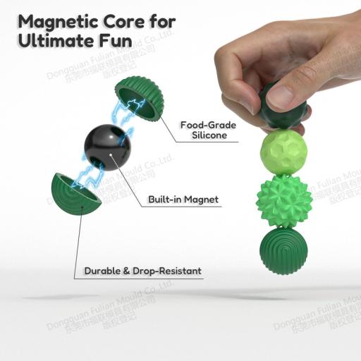 Silicon Magnetic Ball Fidget Finger Stress Relieve Sensory Focus Anxiety - image 10