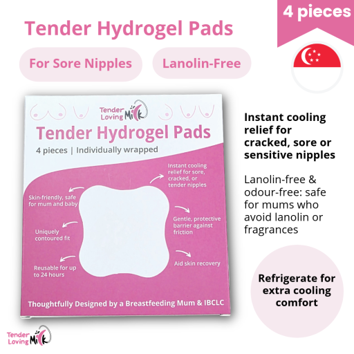 Tender Hydrogel Pads for Sore Nipples (4 pcs) Lanolin-Free • Odour-Free • Instant Cooling Relief • Clinically Inspired - image 2