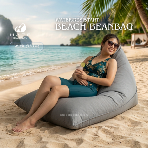Water-Resistant Beach Beanbag with Filling - image 1