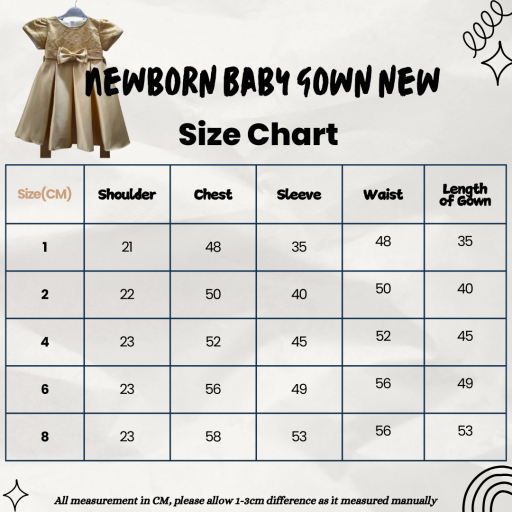 NEW Baju Raya Baby Girl Dress Gaun Budak Baby Girl Newborn to 12 months - image 2