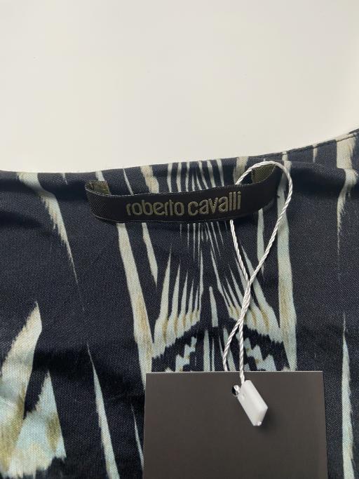 Authentic Early 00's Y2K Abstract Animal Print Ruched Top by Roberto Cavalli, Italy - image 3