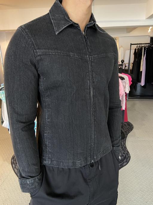 Early 00's Japanese Brand Denim Fitted Harrington Jacket - image 2