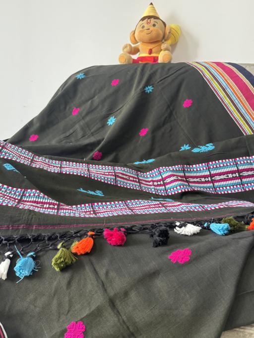 Bengal Handwoven Cotton Saree - image 2