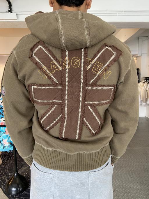 Early 00's Y2K Patchwork Zipper Hoodie by Hang Ten, USA. - image 4