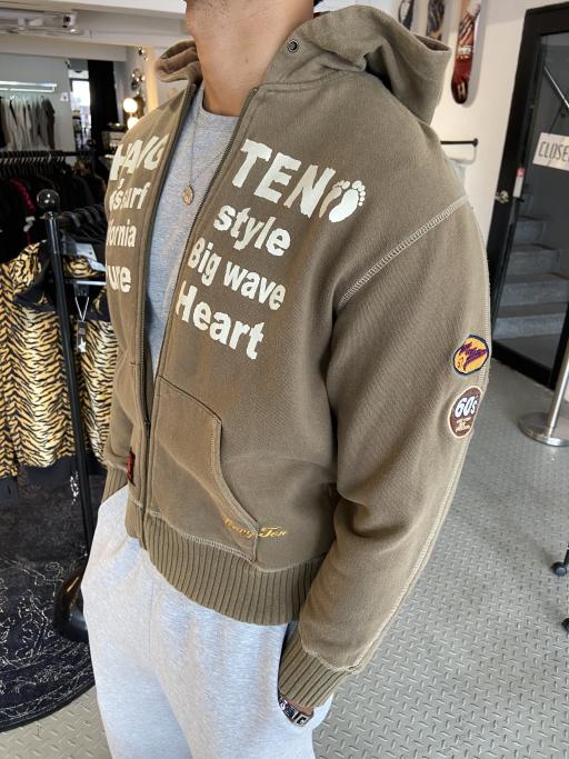Early 00's Y2K Patchwork Zipper Hoodie by Hang Ten, USA. - image 3