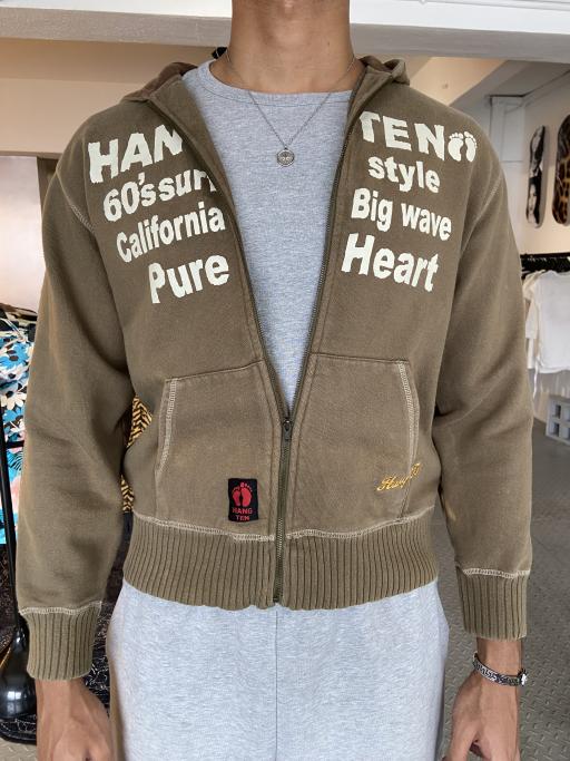 Early 00's Y2K Patchwork Zipper Hoodie by Hang Ten, USA. - image 1