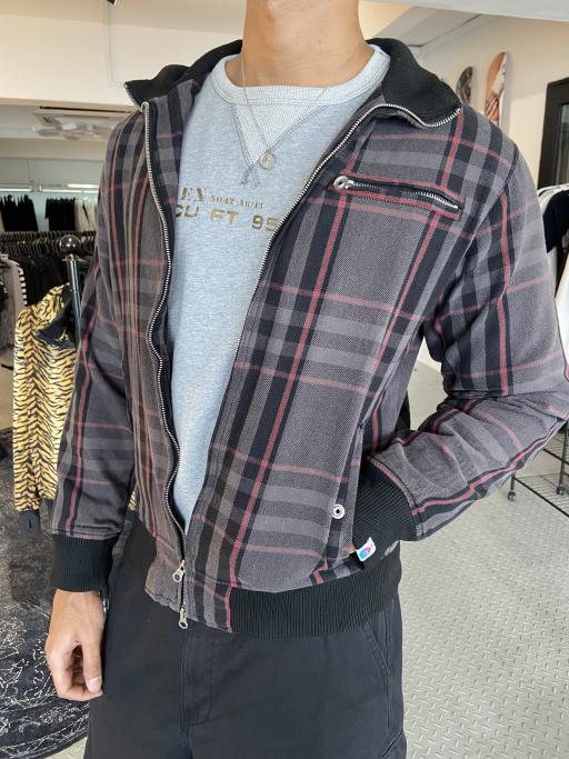 Japanese Street Brand Groover Grand Plaid Bomber Jacket - image 2