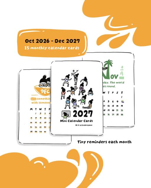 2027 Mini Calendar Cards (PRE-ORDER closed) - image 2