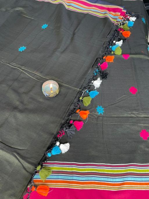 Bengal Handwoven Cotton Saree - image 4