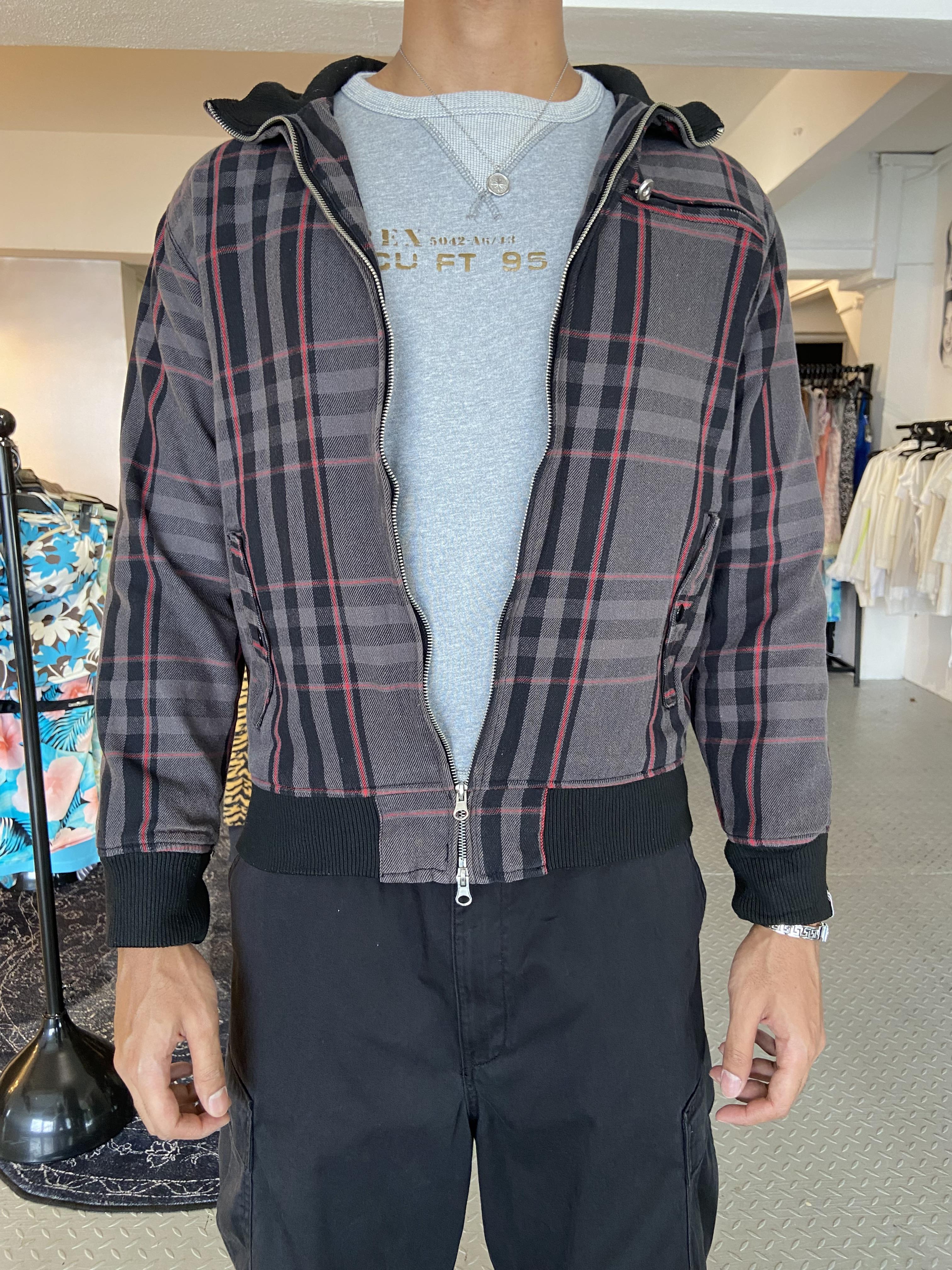 Japanese Street Brand Groover Grand Plaid Bomber Jacket