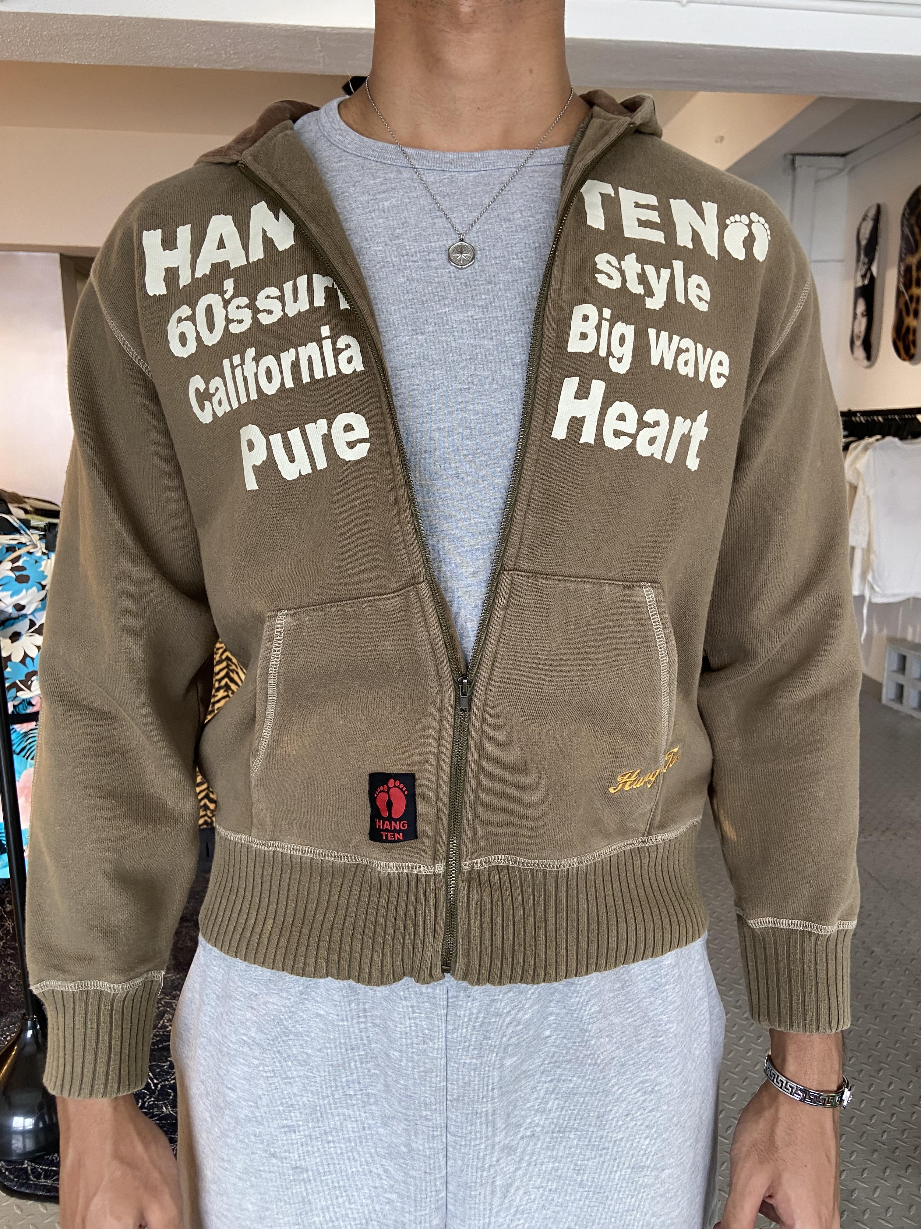 Early 00's Y2K Patchwork Zipper Hoodie by Hang Ten, USA.