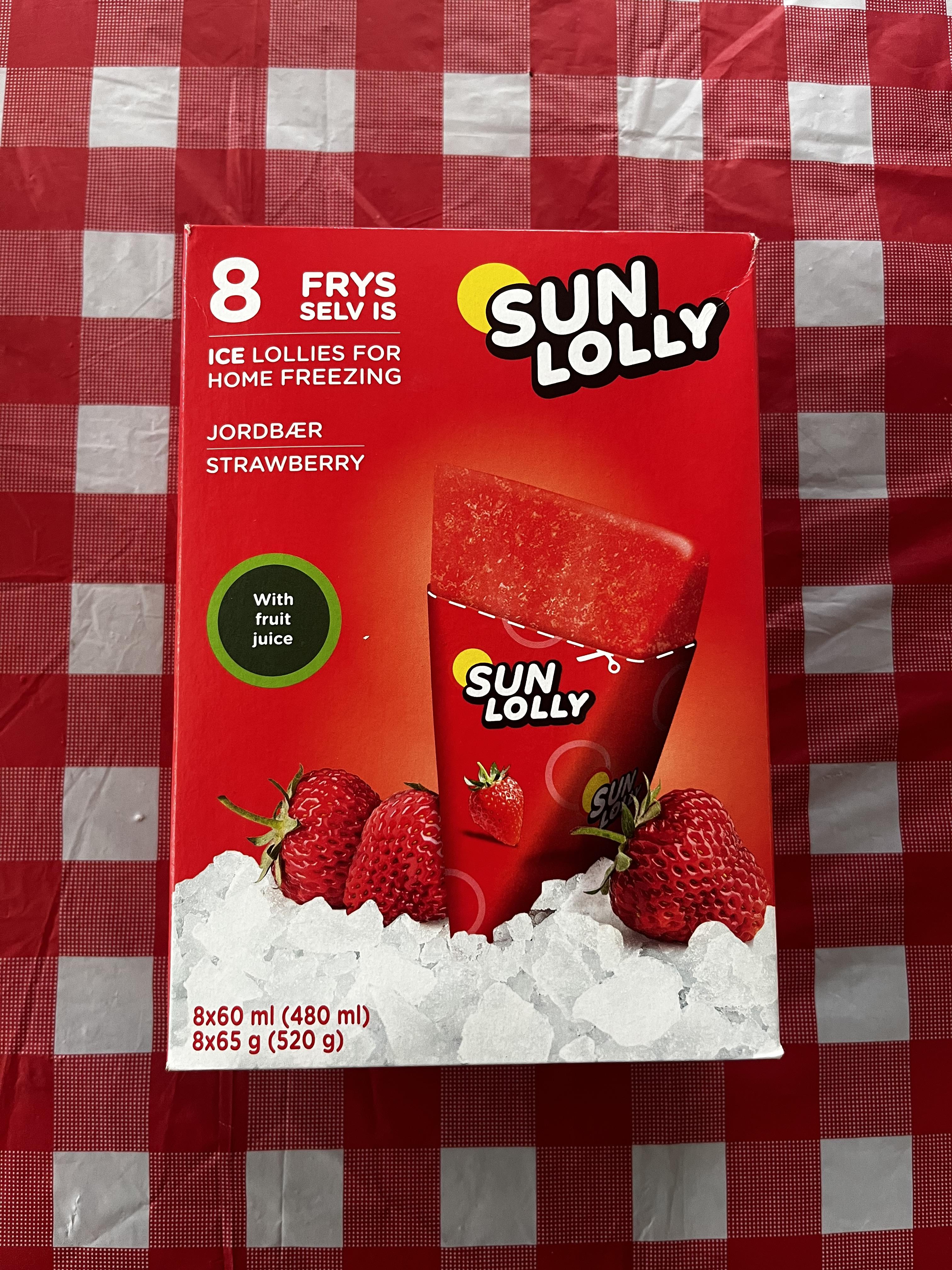 Sun Lolly Jordbær / Sun lolly Strawberry