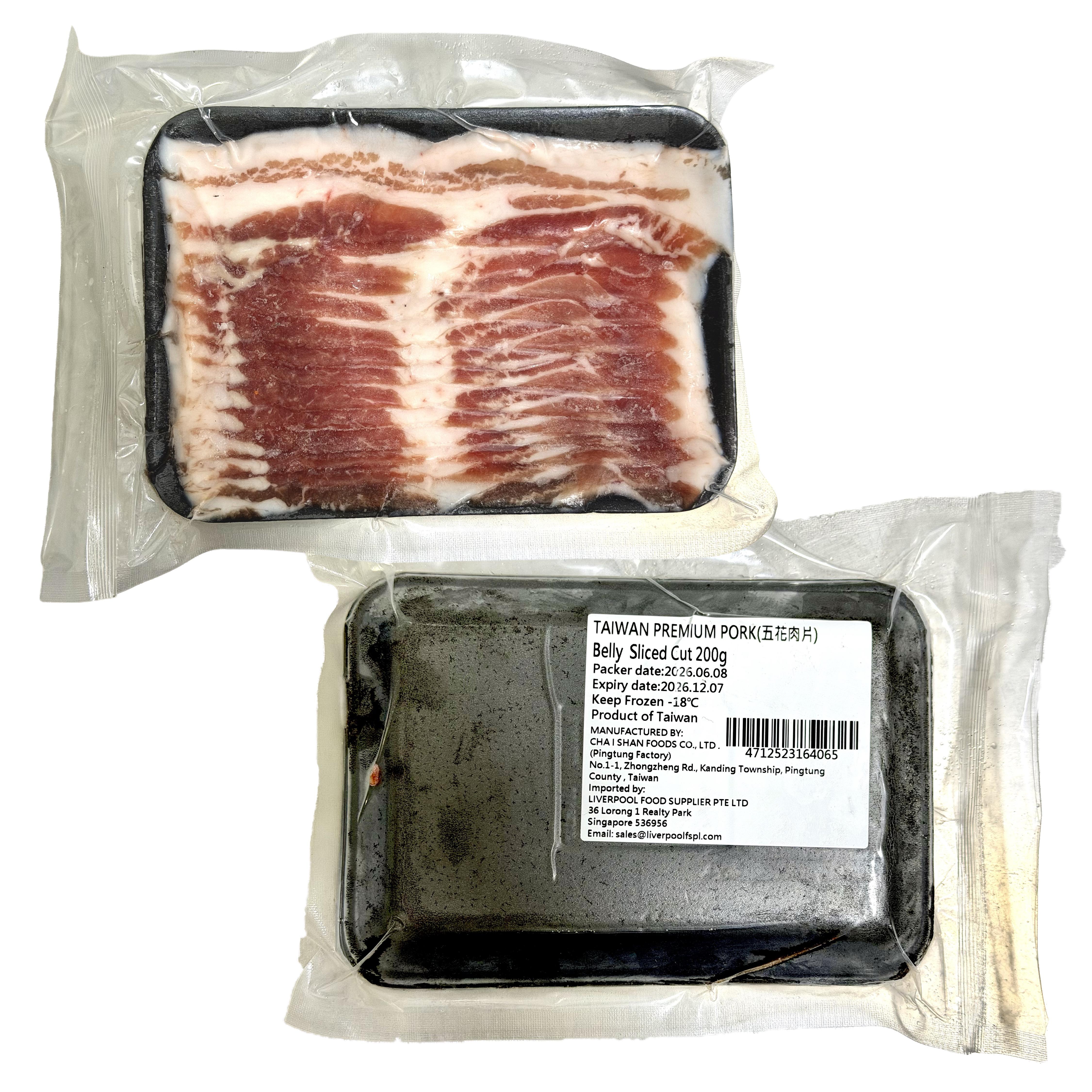 嘉一香 五花肉片 Cha I Shan Belly Sliced Cut 200G