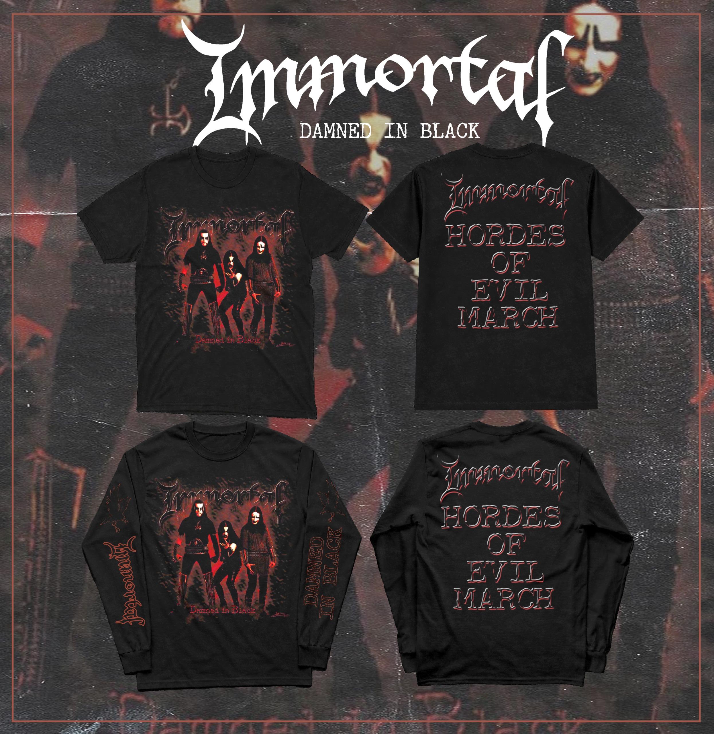 [Pre-Order] IMMORTAL - Damned in Black Tshirt