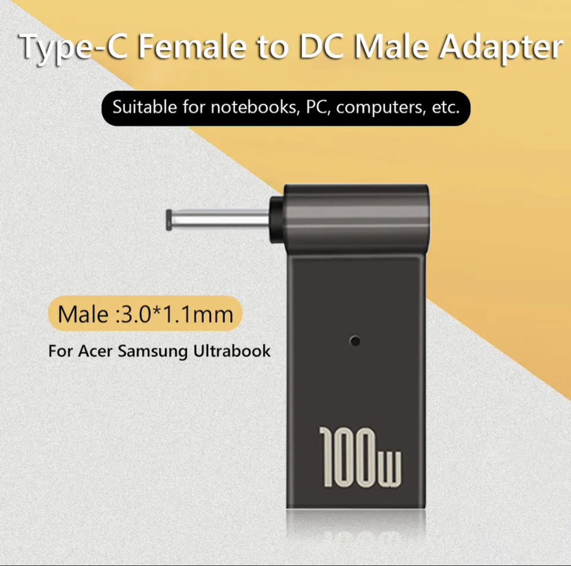 USB Type C to Laptop Charging Adapter