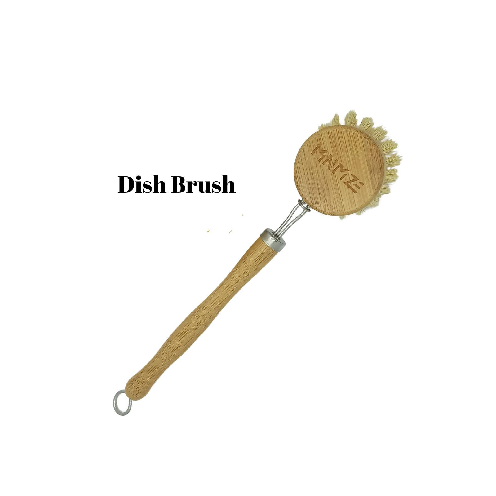 Bamboo Sisal Dish Brush with Long Handle