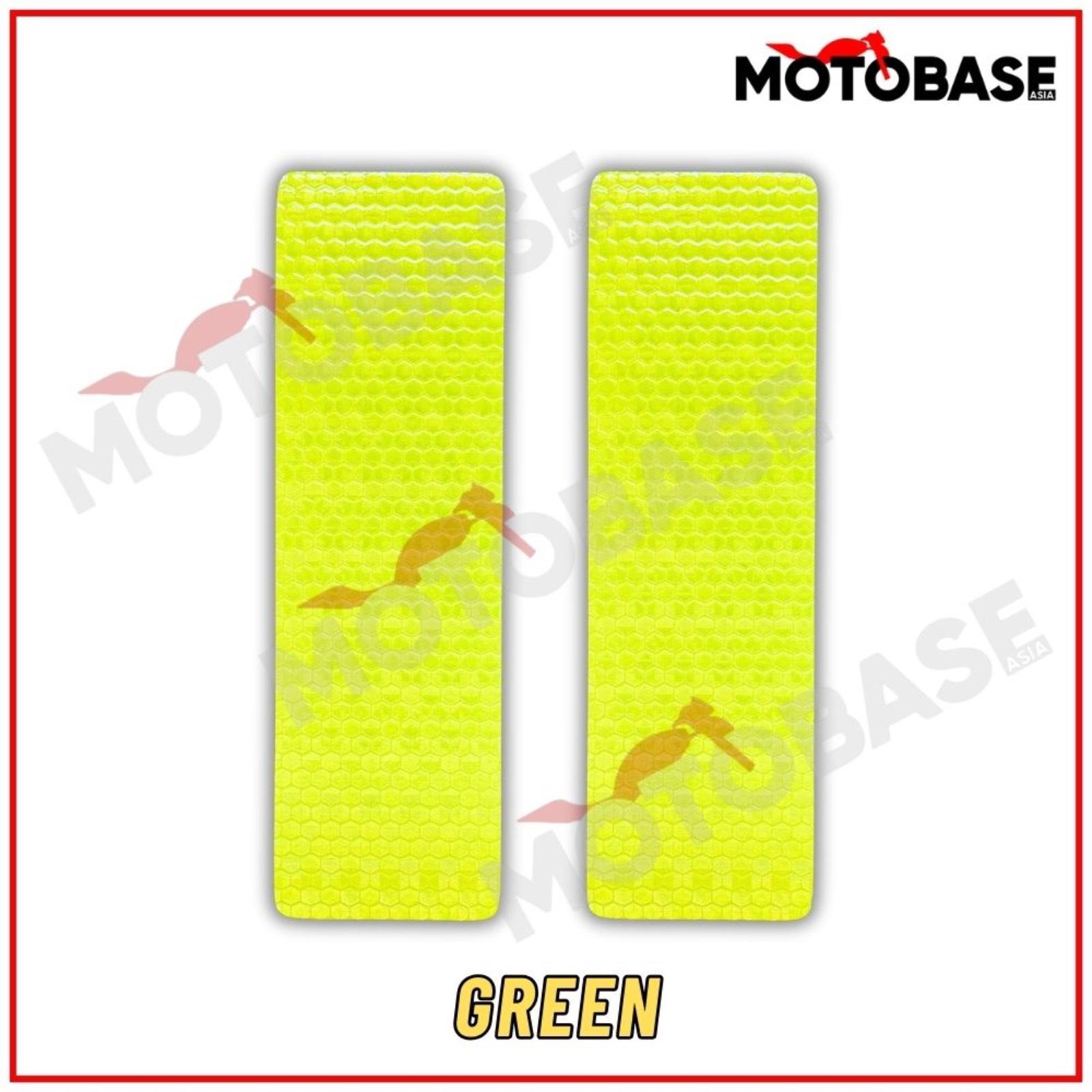 Top Box Safety Reflective Sticker [2 pcs] Yellow Green Orange White Red Blue Fluorescent 3M Motorcycle