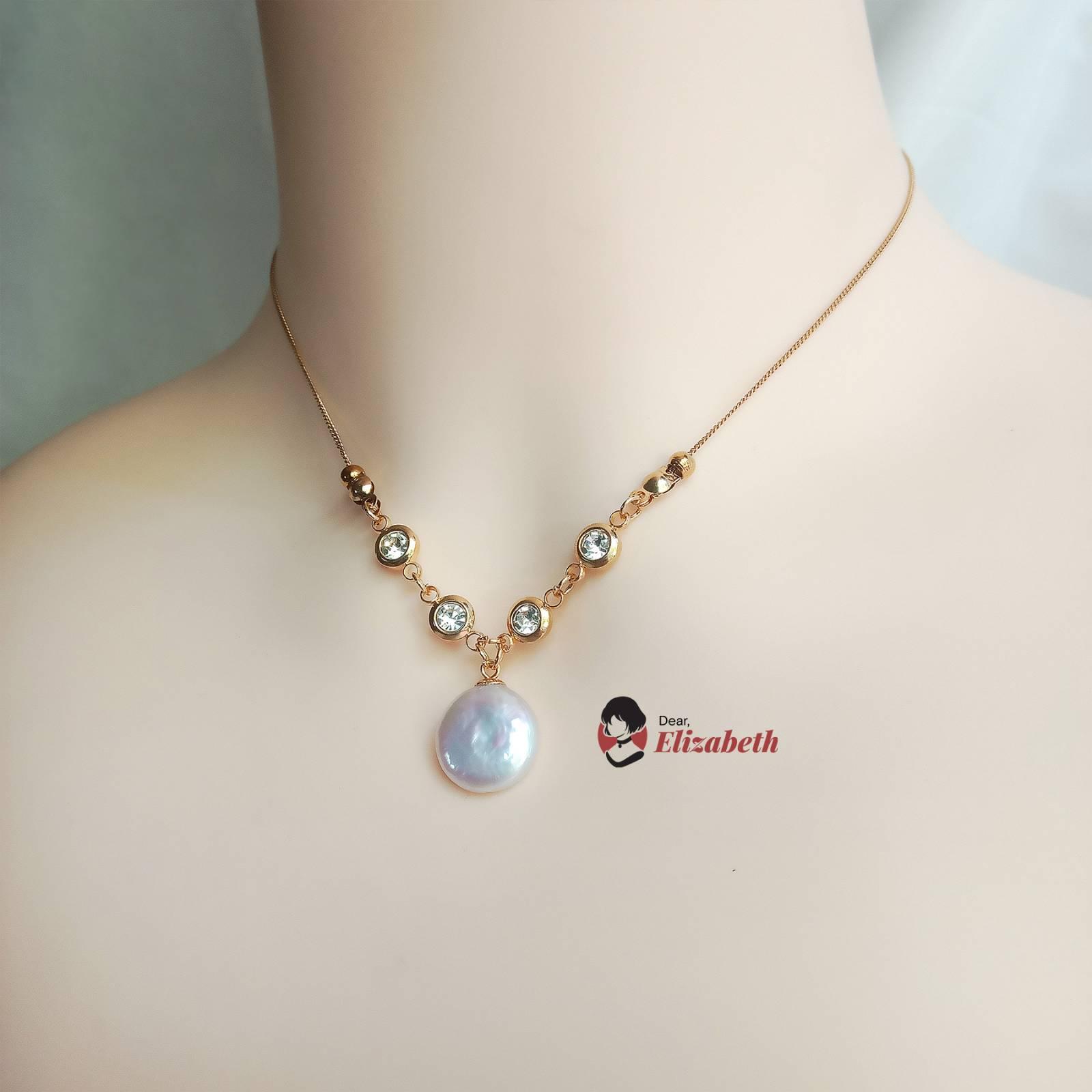 Lady Evelyn Freshwater Coin Pearl Necklace