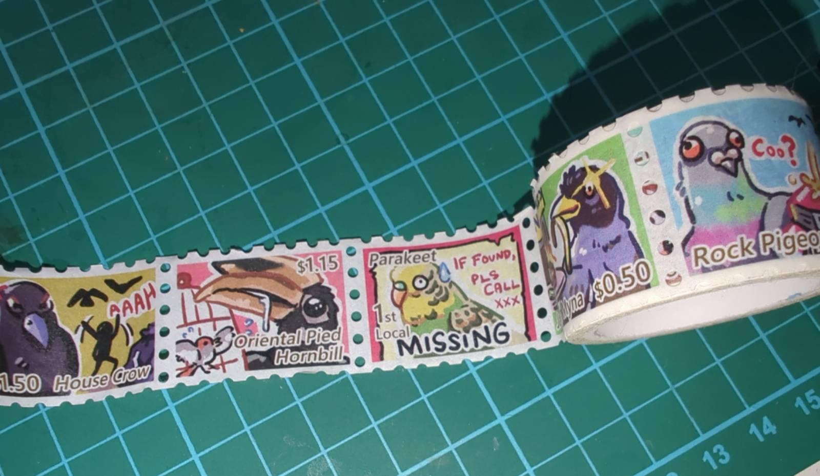Birds at HDB Washi Tape & Postcard