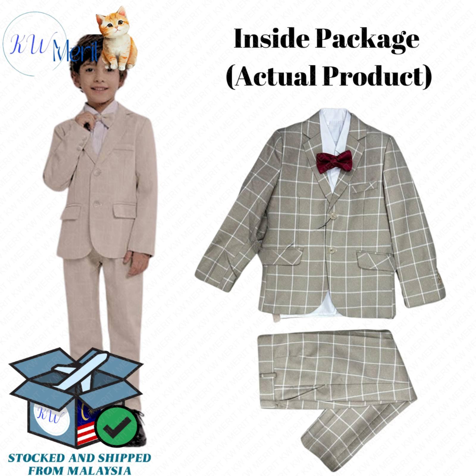 Kids Baby Suit Boys Blazer Pants Attire Outfit Set Children's Formal Wedding Birthday Dresswear Sets Toddler Suits 2-14Y