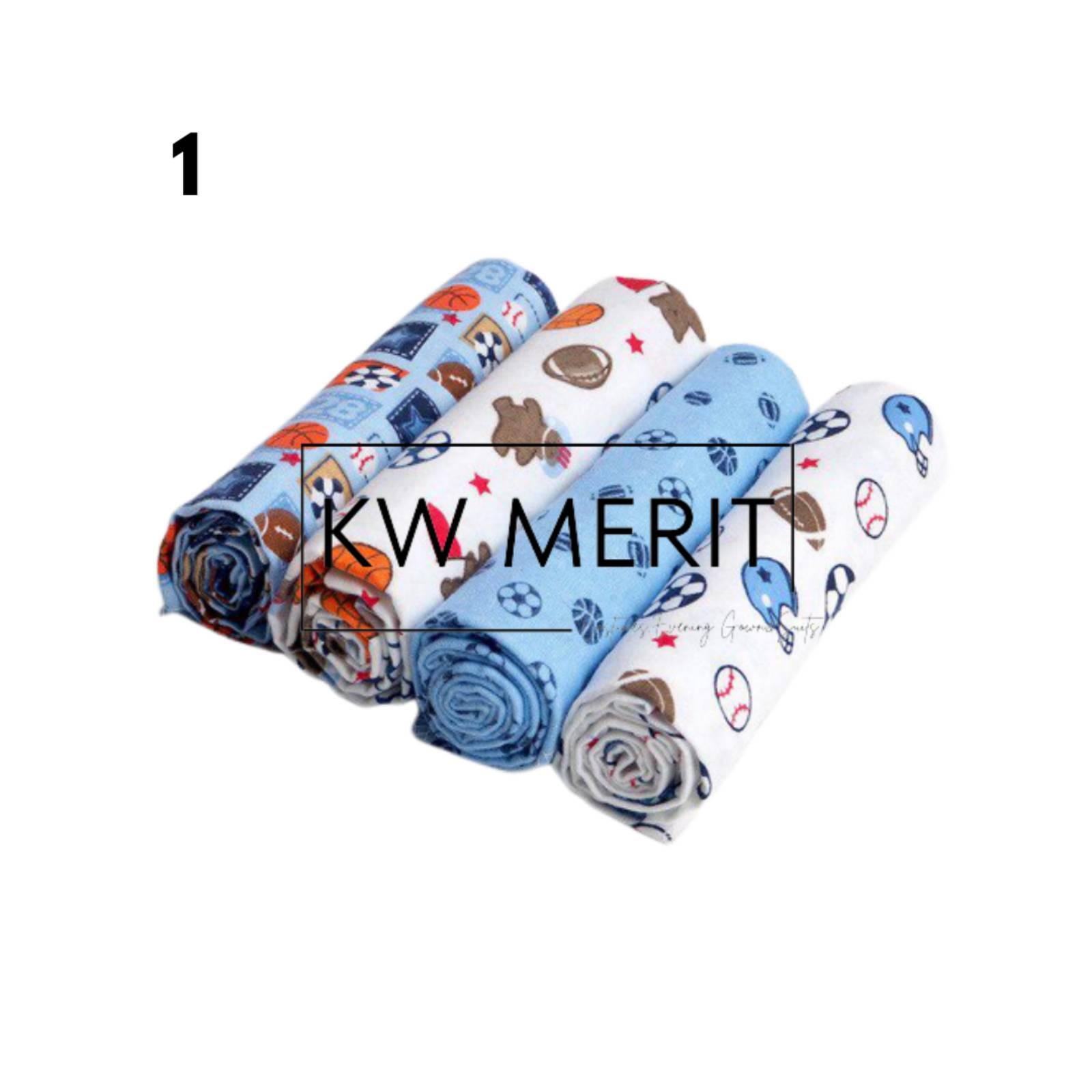 [Kiddiony] Baby Receiving Blanket 4pcs Set (Small)