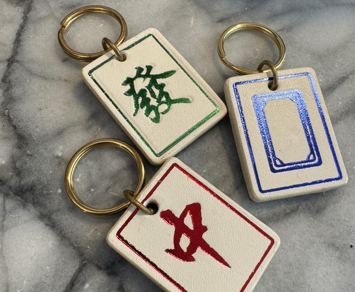 Mahjong leather tiles