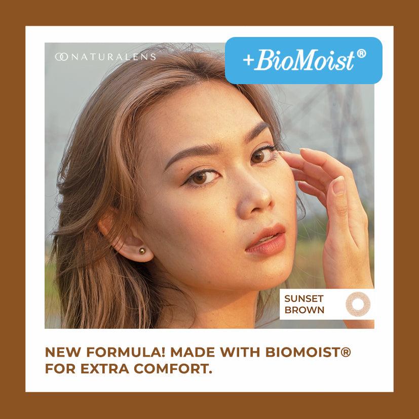 Naturalens Sunset Brown Softlens Biomoist (1PC/SEBELAH) Contact Lens (0 sd -10) normal minus
