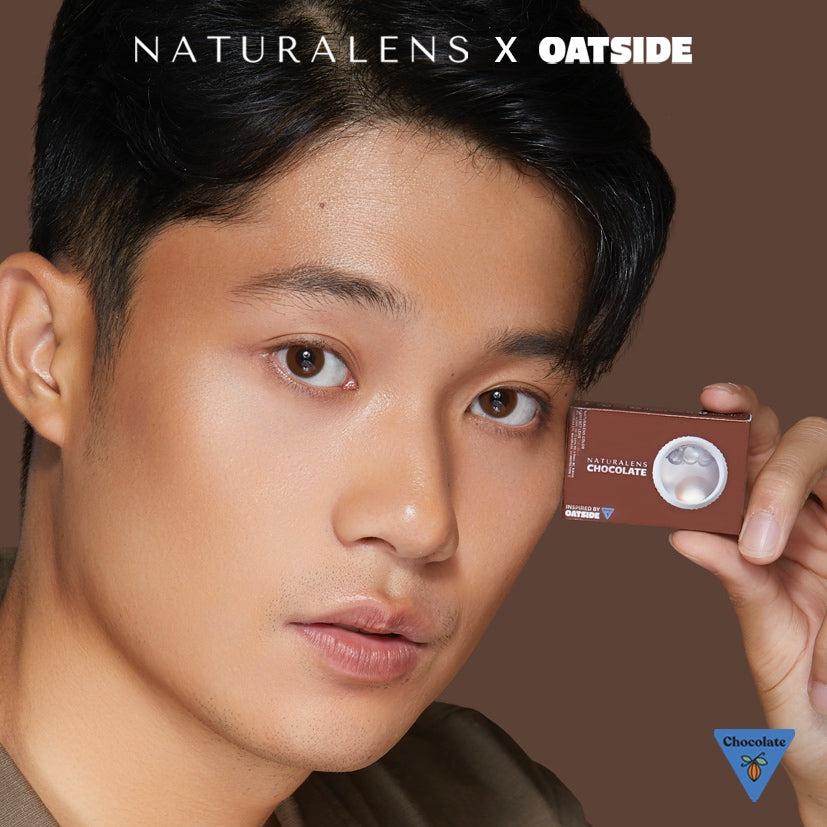 Naturalens x Oatside Chocolate Softlens Biomoist (1PC/SEBELAH) Contact Lens (0 sd -10) normal minus