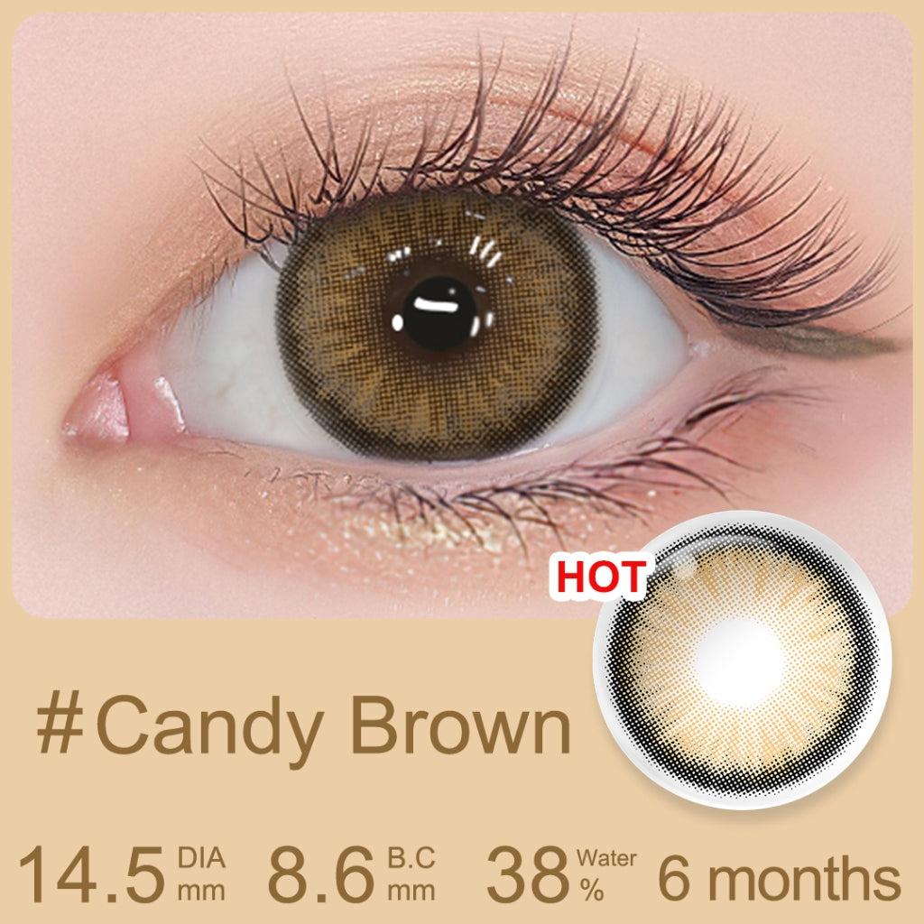 [0.00~-6.00] Magister Softlens Minus Diamond Soflen Minus Soflens 14.5mm Allure Gray Candy brown