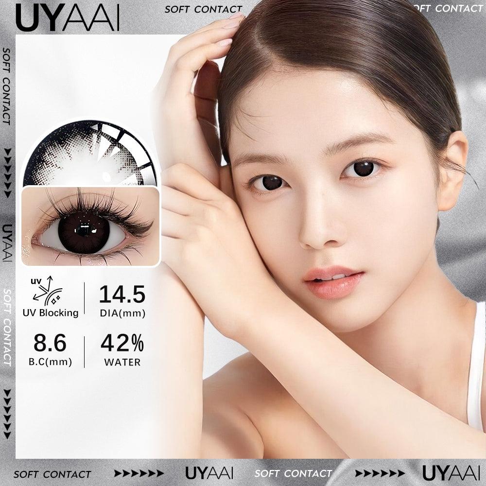 UYAAI softlens 14.5MM Minus 0.00 s/d -6.00 Mata Korea seri Big eyes Sepasang LENSA KONTAK  6Bulan
