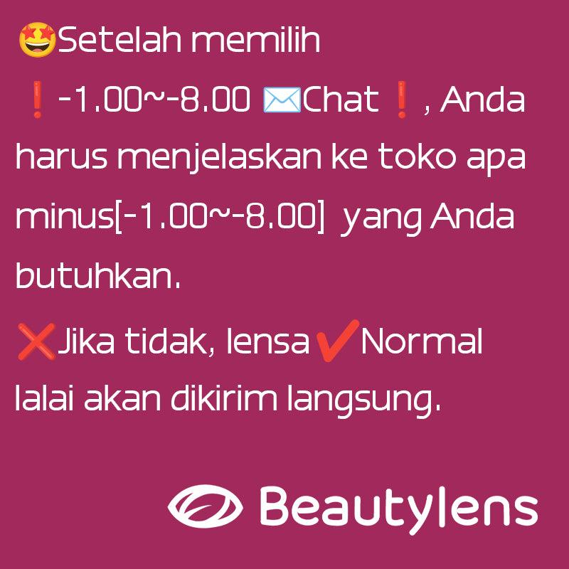 BEAUTYLENS Yearly Colored Contacts | 14.0–14.5mm | 0.00 to -8.00 | HEMA+NVP Universal Fit | Complete Set + Solution